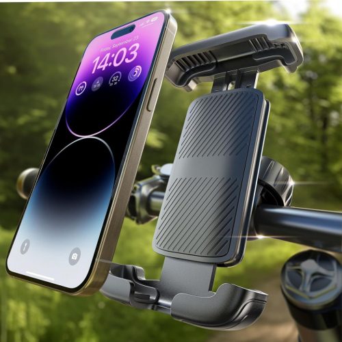 Suport universal de telefon LISEN 360° pentru bicicletă și motocicletă, compatibil cu dispozitive de 4.6-7.2"