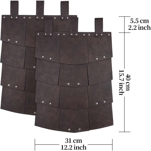 Stredoveký kožený bedrový a stehenný pancier BootyBay - Retro obojstranné pancierovanie pre rytierske hry na hrdinov - LARP žoldniersky kostýmový doplnok