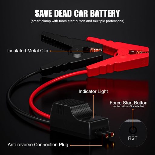 Povasee 5000A starter akumulator za automobil s LCD zaslonom i USB priključcima