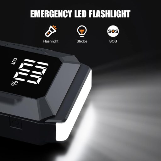 Povasee 5000A starter akumulator za automobil s LCD zaslonom i USB priključcima