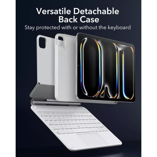 Tastatură ESR cu suport magnetic pentru iPad Air 13 inch, M2/M3, negru