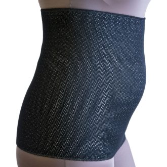   Centură lombară din lână BODYPERFECT, neagră, mărimea XL, încălzitor pentru spate și rinichi, unisex