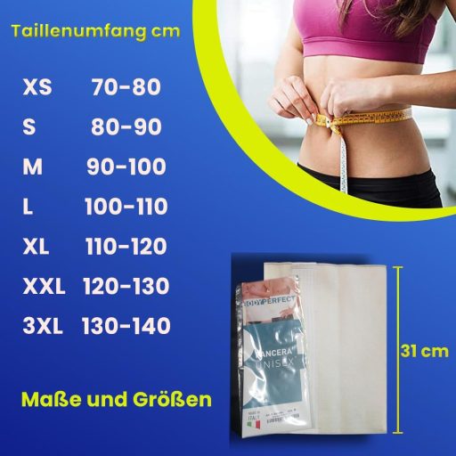 Centură lombară din lână BODYPERFECT, neagră, mărimea XL, încălzitor pentru spate și rinichi, unisex