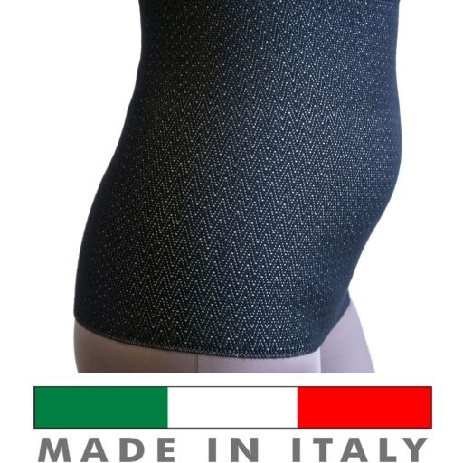 Centură lombară din lână BODYPERFECT, neagră, mărimea XL, încălzitor pentru spate și rinichi, unisex