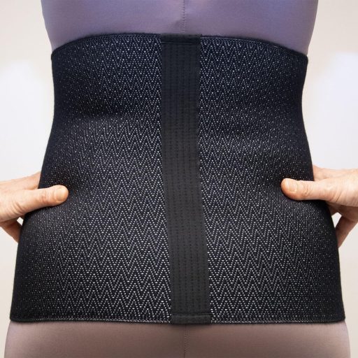 Centură lombară din lână BODYPERFECT, neagră, mărimea XL, încălzitor pentru spate și rinichi, unisex