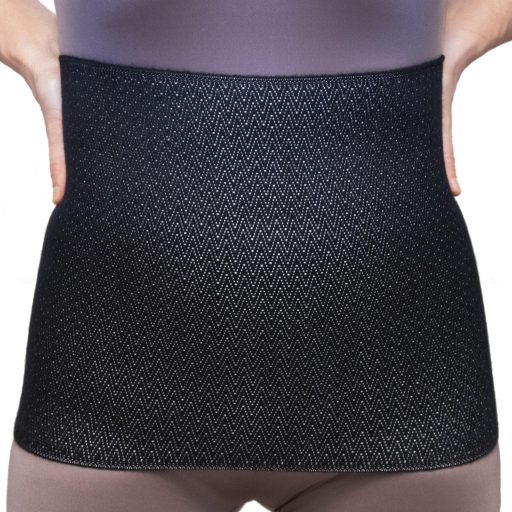 BODYPERFECT Gyapjú Hátmelegítő Fekete XL Vesefűtő Hőmérséklet Öv Férfiaknak Nőknek