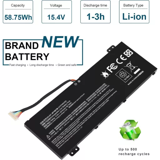 Baterie laptop ASUNCELL 15.4V 58.75Wh pentru Acer Nitro 5 AN515 AN517 Nitro 7 A715