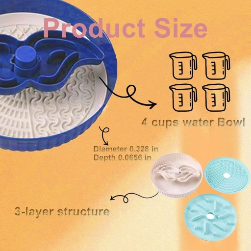 Vealind pomalá miska pre psov s labyrintovým hlavolamom, modrá