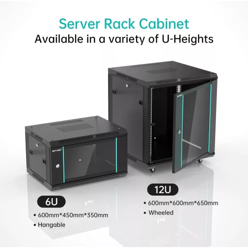 Dulap de rețea MT-VIKI 6HE 19" 350x600x450mm, capacitate de încărcare 50kg