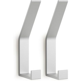   PDGROW Ezüst Fali Ruhaakasztó 2 db - Rejtett Csavaros Kabátakasztó