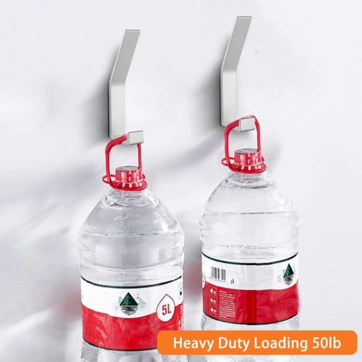 PDGROW Ezüst Fali Ruhaakasztó 2 db - Rejtett Csavaros Kabátakasztó