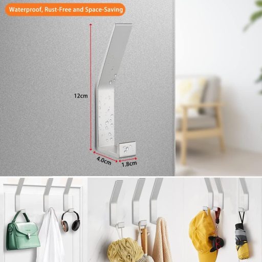 PDGROW Ezüst Fali Ruhaakasztó 2 db - Rejtett Csavaros Kabátakasztó