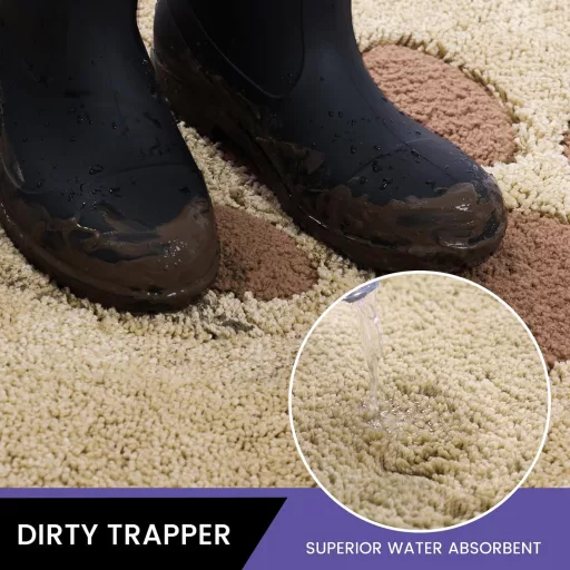 Oiilores Szennyeződés Csapda Lábtörlő 50x80 cm, Csúszásmentes Mosható Szőnyeg