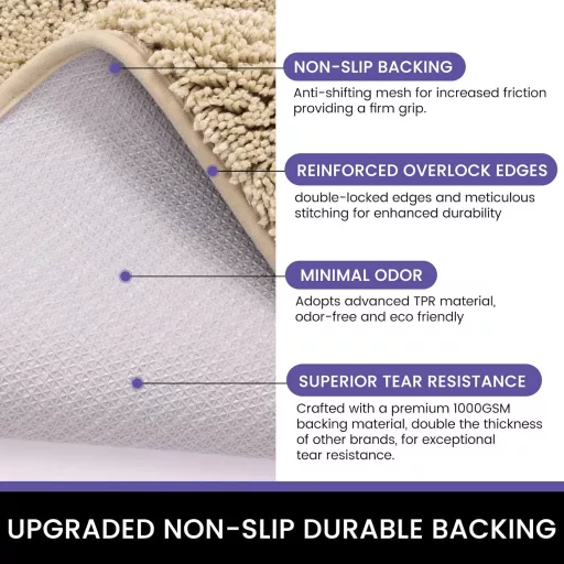 Oiilores Szennyeződés Csapda Lábtörlő 50x80 cm, Csúszásmentes Mosható Szőnyeg