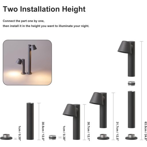 DAWALIGHT GU10 LED záhradné svietidlo 5W 3000K IP44 vodotesné zemné svietidlo antracitové
