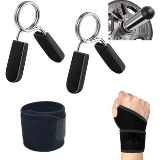   BASTOUR 2 ks 30 mm Zvierka na činku Čierna - Rýchloupínacia pružinová poistka pre krátke a dlhé činky na silový tréning