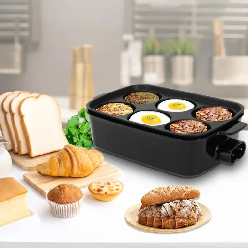 AEWHALE 3az1-ben elektromos sütő grill serpenyő fedővel 1500W antilengő