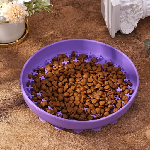 Doweiss szilikon lassú etető tál kutyáknak, anti-csúszó tálka