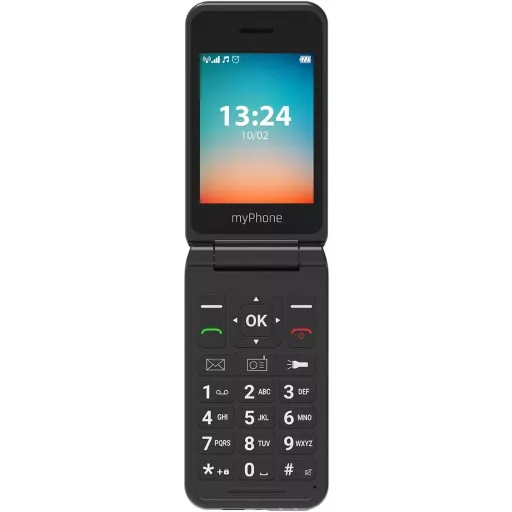 myPhone Flip LTE Időseknek Nagyobb Gombokkal, Dual SIM, 4G Okostelefon