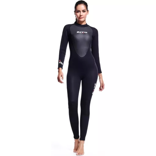 ZCCO 3mm Neoprén Wetsuit Hátzipper Férfi Női Búvárkodás Szörfözés Snorkling