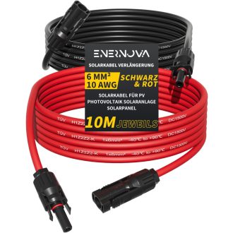   enernova Napelem Kábel 6mm² 10m IP67 Vízálló Multi-Contact Csatlakozó