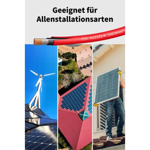 enernova Napelem Kábel 6mm² 10m IP67 Vízálló Multi-Contact Csatlakozó