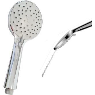   Super Mundo 110mm Vysokotlaková sprchová hlavica s 3 režimami - Úsporná ručná sprcha do kúpeľne na čistenie - Jednoduchá inštalácia, okrúhly tvar