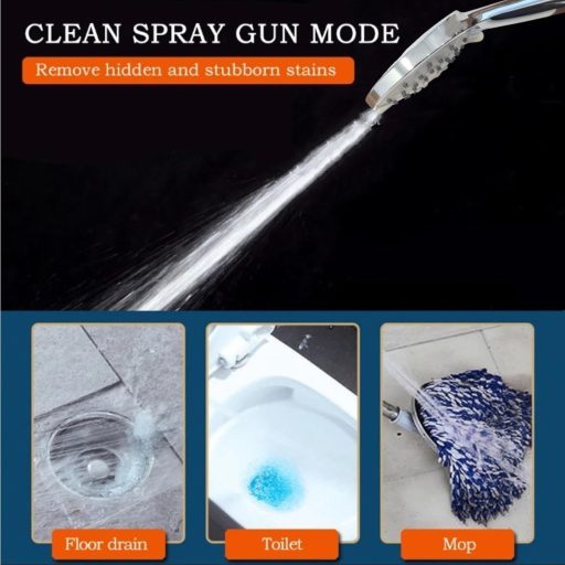 Super Mundo 110mm Nagynyomású Zuhanyfej 3 Üzemmóddal - Víztakarékos Kézi Zuhany Fürdőszoba Tisztításhoz - Egyszerű Felszerelés, Kerek Forma