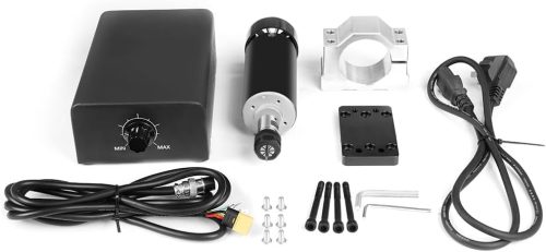 Twotrees 500W CNC Orsómotor 12000 RPM Léghűtéses Kefe Nélküli Motor Beépített Vezérlőegységgel Gravírozáshoz, Maráshoz és Fúráshoz
