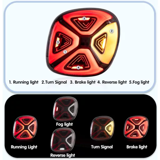 VLAND Hátsó Lámpa Smart Fortwo Forfour 453 2014-2019 LED Fényszóró