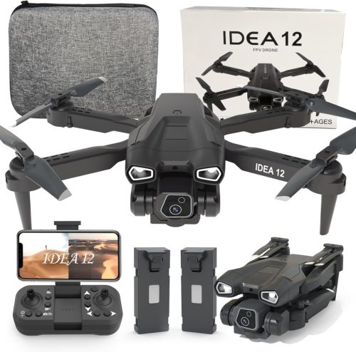 TTROARDS Mini Dron s 1080P HD kamerou - pre začiatočníkov, ovládanie gestami, 2 batérie, 20 minút letu, WiFi, čierny