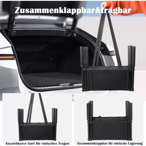 MYOYAY Összecsukható Kutya Lépcső Autóba - 4 Lépcsőfokos, Csúszásmentes, 80kg Teherbírású Fellépő Idős és Sérült Kutyáknak, SUV-hoz, Ágyhoz