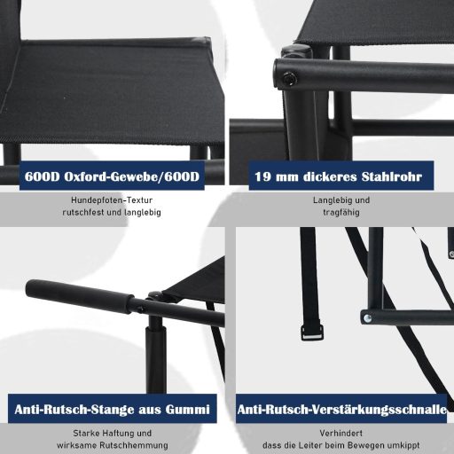 MYOYAY Összecsukható Kutya Lépcső Autóba - 4 Lépcsőfokos, Csúszásmentes, 80kg Teherbírású Fellépő Idős és Sérült Kutyáknak, SUV-hoz, Ágyhoz