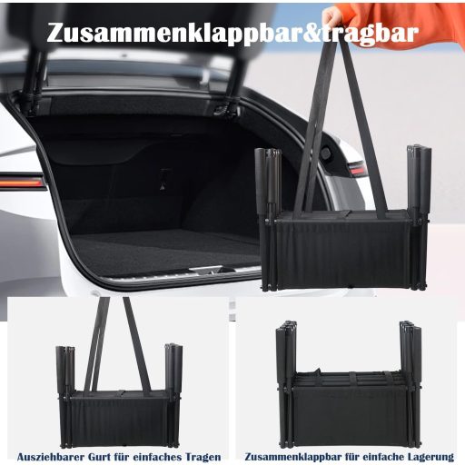 MYOYAY Scară Pliabilă pentru Câini, Auto – 4 Trepte, Anti-alunecare, Capacitate de Încărcare 80kg, Asistență pentru Câini Bătrâni și Răniți, pentru SUV, Pat