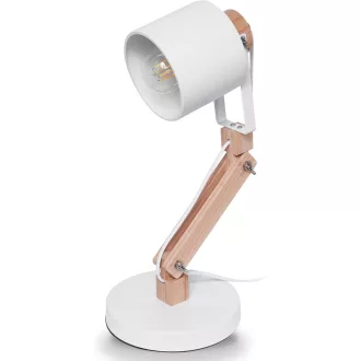   Feelsolar Asztali Lámpa - Japandi Stílusú LED Éjjeli Lámpa USB Porttal, 3 Fokozatú Fényerőszabályzás, Állítható Kar, E27 LED Izzóval, +95% C