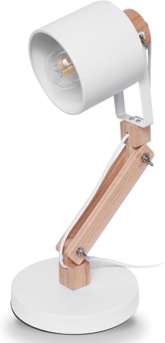 Stolná lampa Feelsolar - LED nočná lampa v štýle Japandi s USB portom, 3 stupne nastavenia jasu, nastaviteľné rameno, s LED žiarovkou E27, +95% C