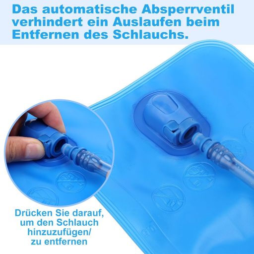 WADEO 2 literes hidratációs hólyag szivárgásmentes vízzel, katonai vízhátizsák túrázáshoz futáshoz kerékpározáshoz