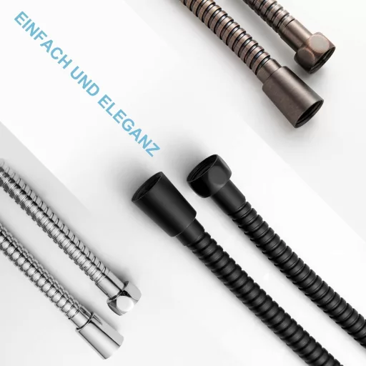 Nerezová sprchová hadica OFFO 1,6 m s ochranou proti skrúteniu a pretlaku