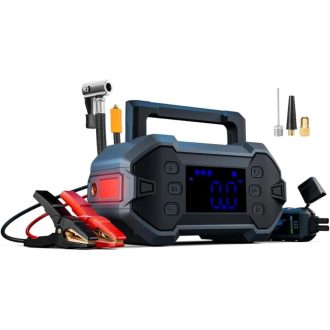   GREEN KEEPER 3000A Hordozható Indítóakkumulátor 12V Benzin Dízel Autóhoz Kompresszorral