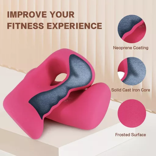 HXD-ERGO Neopren set utega za žene, ergonomski za vježbanje 1,4-3,6 kg