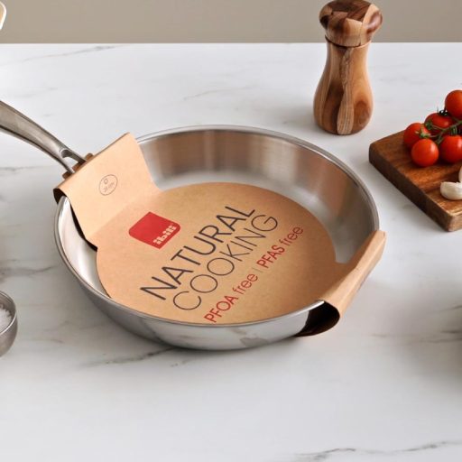 IBILI 24 cm rozsdamentes acél serpenyő indukciós nem tapadó ezüst