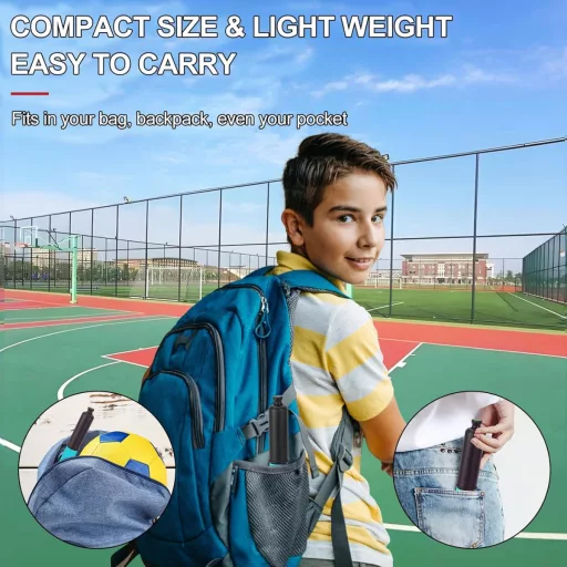 Pompă de minge bidirecțională Fenxyo cu suport pentru ac și 5/10 ace, pentru fotbal, baschet, volei, rugby