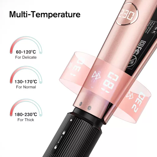 Placă de Păr 2 în 1 Titan K&K, Îndreptare și Ondulare, 130-230°C