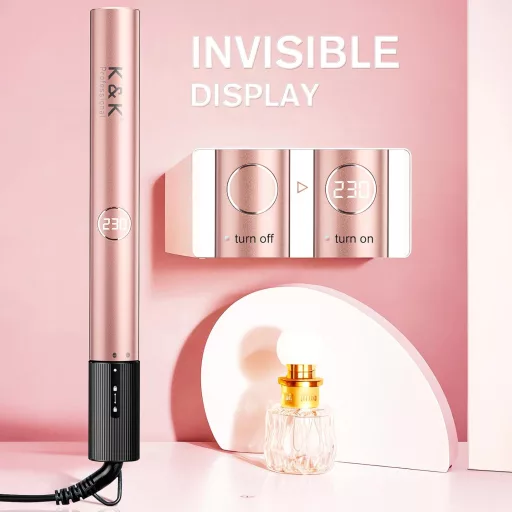 Placă de Păr 2 în 1 Titan K&K, Îndreptare și Ondulare, 130-230°C