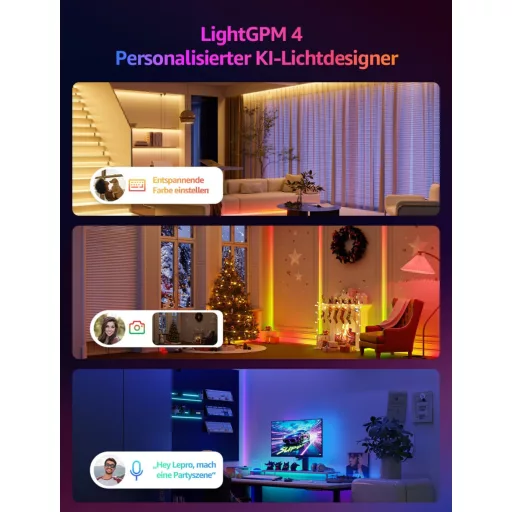 Lepro MagicColor RGBIC 5m okos LED szalag Alexa és Google kompatibilis