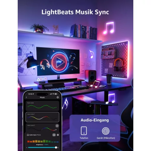 Lepro MagicColor RGBIC 5m okos LED szalag Alexa és Google kompatibilis