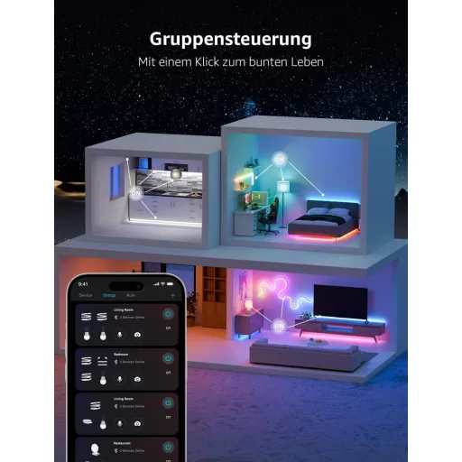 Lepro MagicColor RGBIC 5m okos LED szalag Alexa és Google kompatibilis