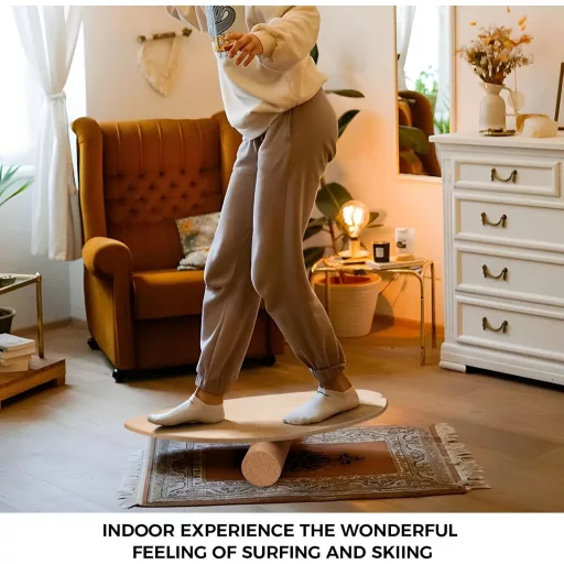 Cowiewie Balance Board 15mm + 10mm Čepni valjak, nosivost 150kg, za surfanje i skateboarding