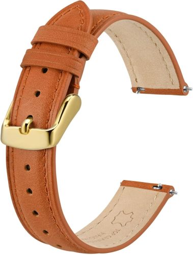 Bisonstrap Elegáns Bőr Óraszíj Gyorskioldással - Férfi és Női Órákhoz - 12-20 mm Méretben Kompatibilis Órafülekkel