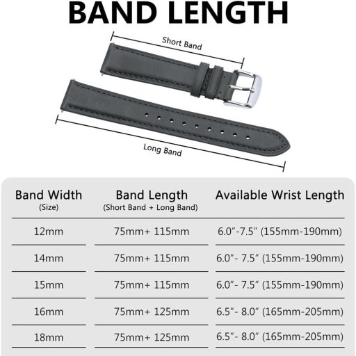 Bisonstrap Elegáns Bőr Óraszíj Gyorskioldással - Férfi és Női Órákhoz - 12-20 mm Méretben Kompatibilis Órafülekkel

AI: Bisonstrap Elegáns B